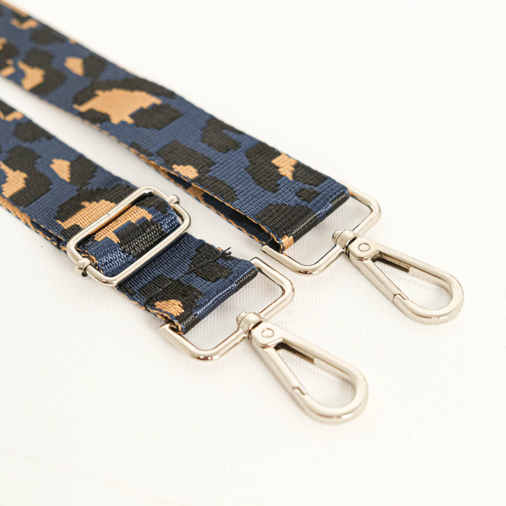 Navy Blue "Graou" Print Shoulder Bag - Maison Klem